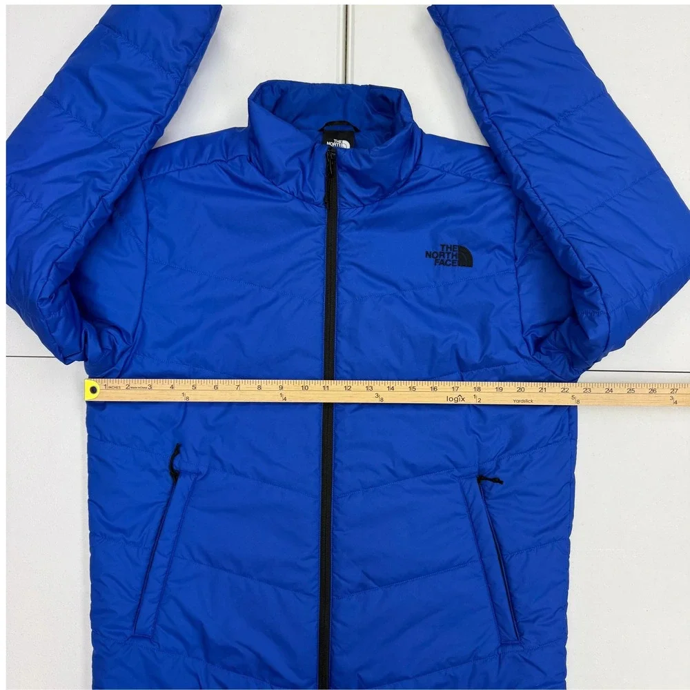The North‎ Face Mens Blue Quilted Puffer Jacket Full Zip NF0A3XB7 Size M